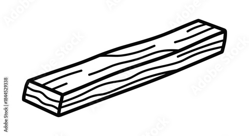 Simple wooden beam illustration
