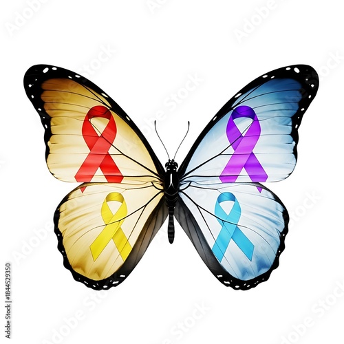 Butterfly of Hope - Cancer Awareness and Support Symbol.
