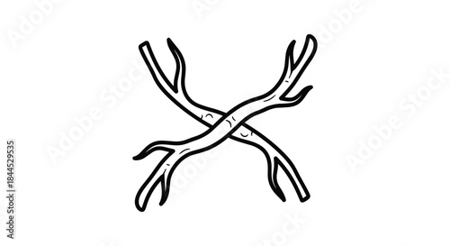 Simple illustration of twisted branches