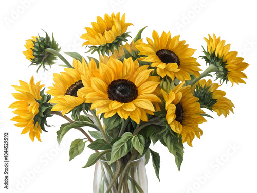 bouquet of sunflowers ,png