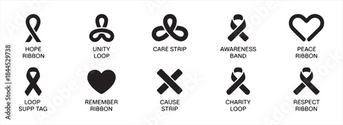 Classic Charity Awareness Ribbon Icon