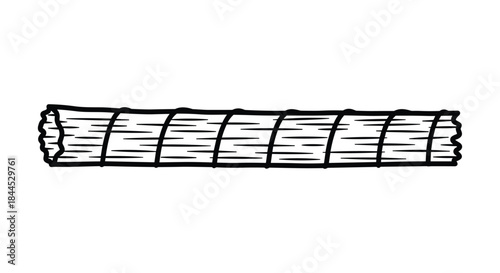Simple black and white illustration of a bundle of sticks