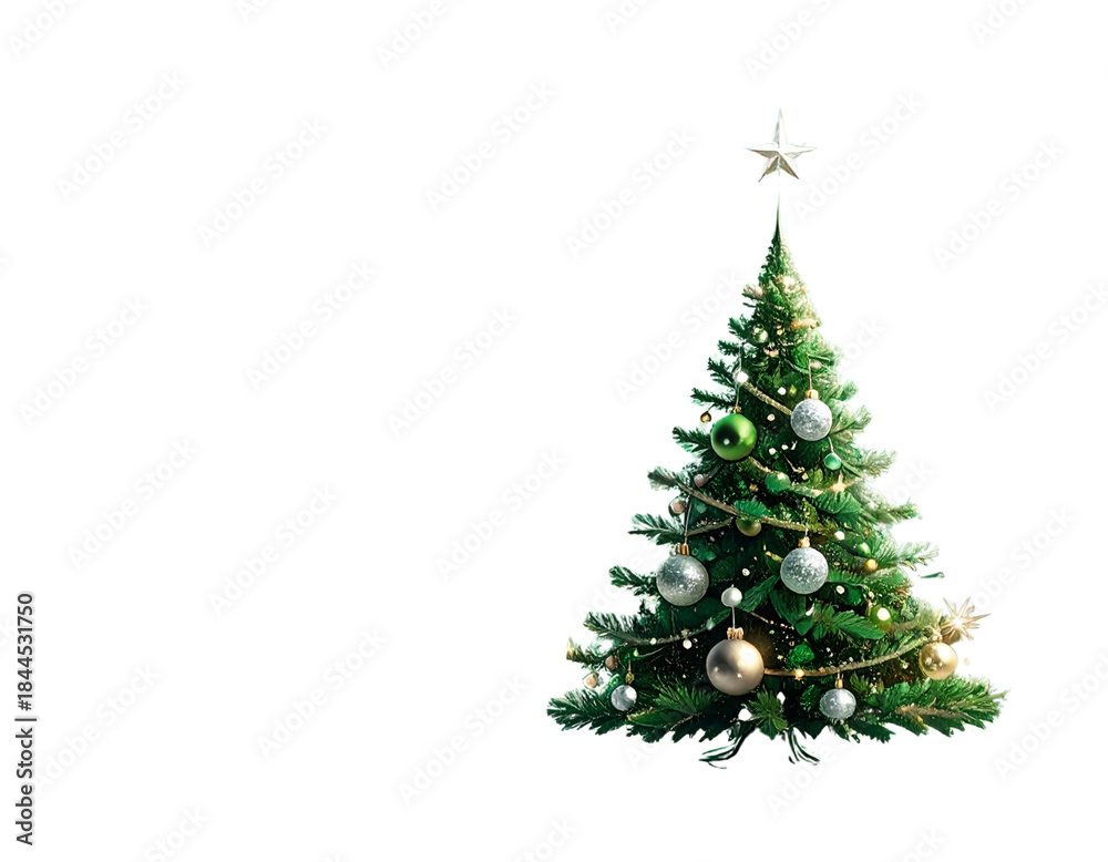 Fototapeta premium christmas tree isolated on white