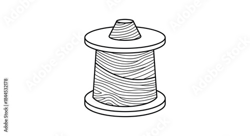 Spool of thread isolated on white background