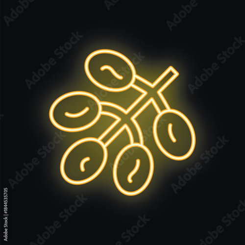 This neon sign of coffee beans is perfect for grabbing attention with its bright colors