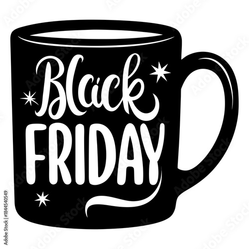 black friday simple flat  mug design