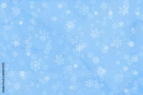 Different snowflakes on a blue background	