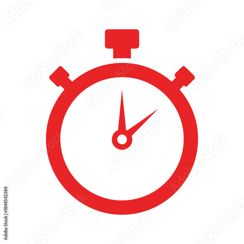 Red stopwatch icon representing time and urgency