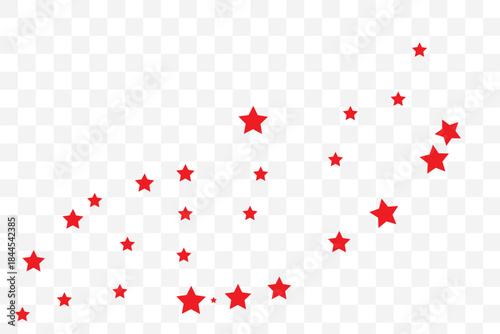 Yellow stars on transparent background