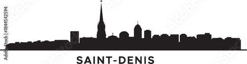 Bukit Merah Skyline Minimalist. design VecSaintDenis Skyline Cityscape Silhouette City Minimalist. design Vector black silhouettetor black silhouette