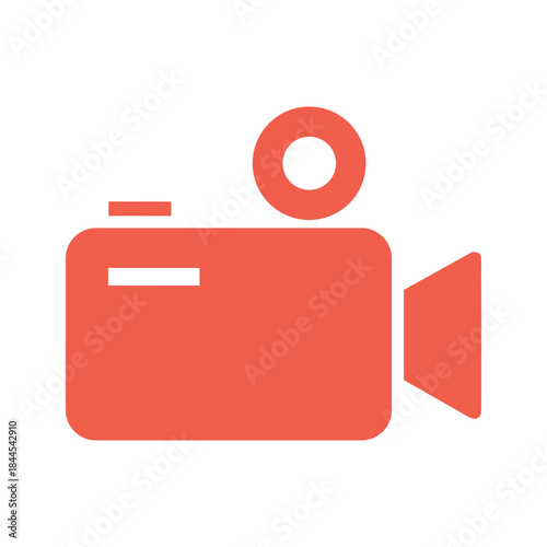 Simple video camera icon illustration
