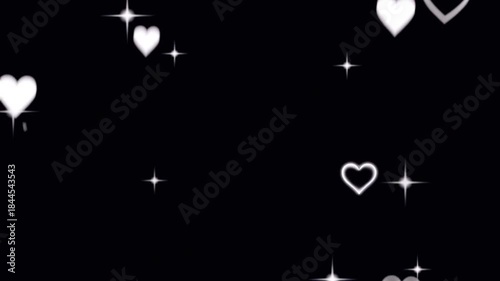 The heart animation in the black screen.