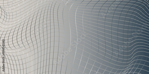 Abstract smooth white and gray gradient line frequency. isolated element creative blend curve flow line technology. modern white web banner vector beautiful waveform light music energy design.