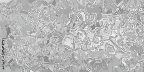 Abstract grayscale mosaic pattern with organic cell-like shapes and textured geometric lines creating a complex and detailed background for design