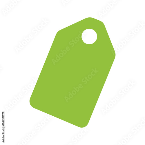 Green tag with hole