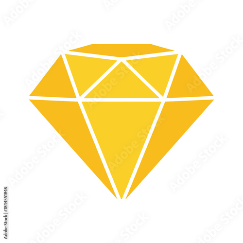A yellow diamond icon on white background