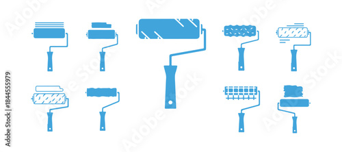 Painting roller icon collection. Vector symbol. Artwork of a painting roller. Painting roller. Vector illustration.