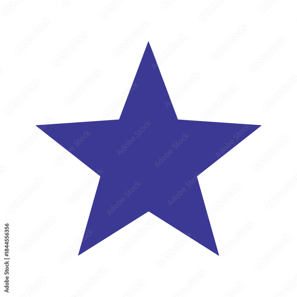 Obraz premium Blue star icon on white background