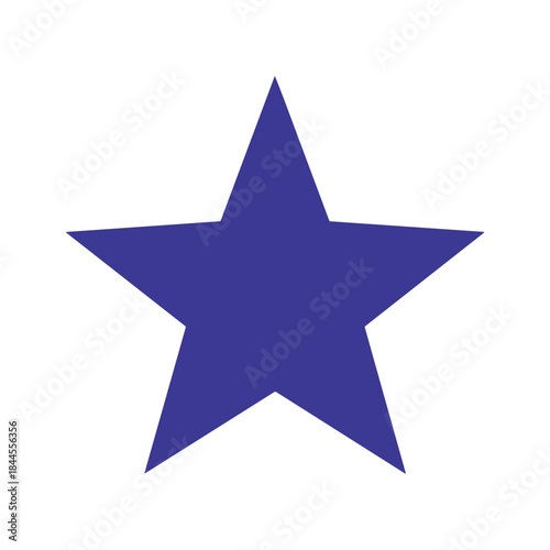 Blue star icon on white background