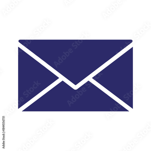 Simple envelope icon on white background