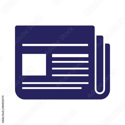 Newspaper or magazine icon representing media and news
