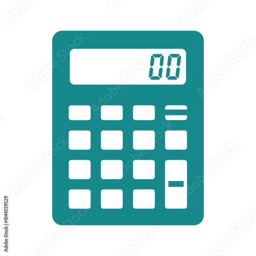 Simple calculator icon with zero display