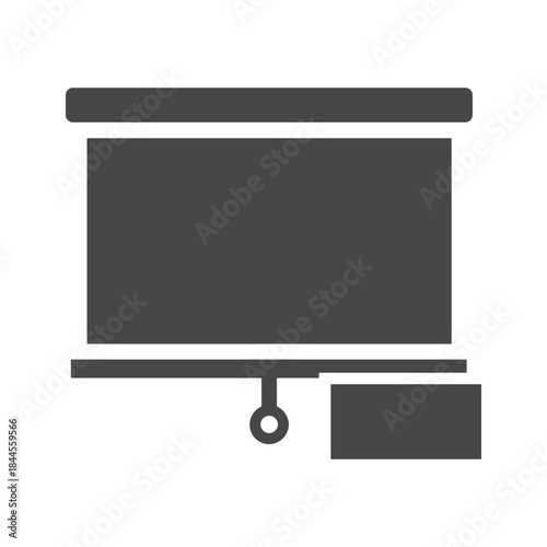 Simple monitor icon with stand and remote