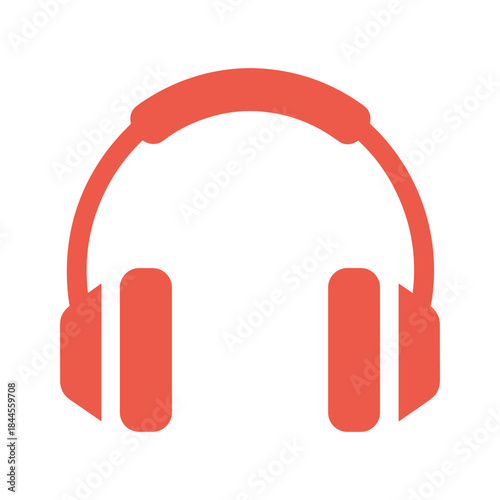 Headphones icon on white background