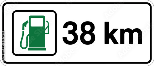 Fuel Station Distance Sign