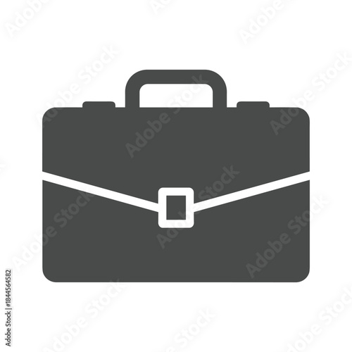 Simple dark grey briefcase icon