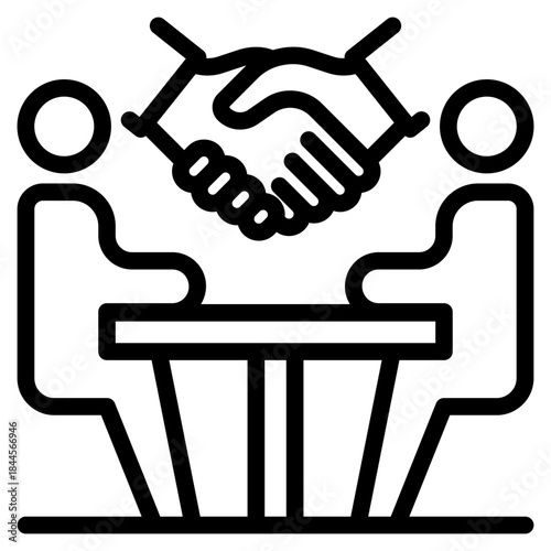 Collaboration,  organization, trust, social, collaboration, people, dea sharing, crowdsourcing, knowledge exchange, brainstorming, partnerships, research, outline icon vector design illustrator