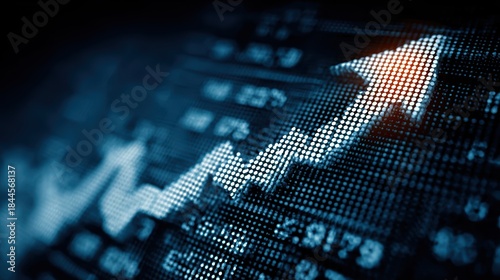 Market trends analysis global financial data graphical representation digital environment close-up view economic insights for growth
