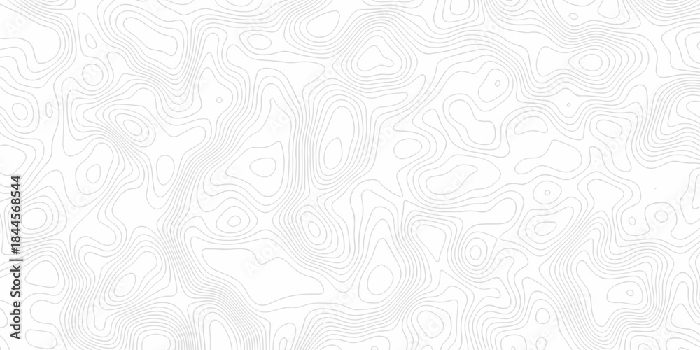 Fototapeta premium Modern area wire location discovery vector topo map design. White background with topographic world grid wave Topographic map geographic line texture.