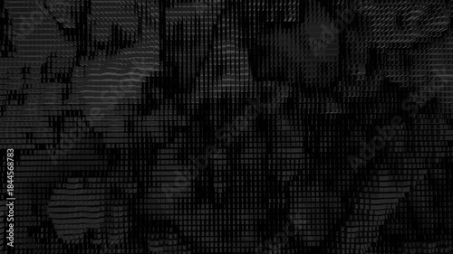 Puffed: BW river wave geometry shape object landscape abstract formation generative animation art generative technology Design Motion