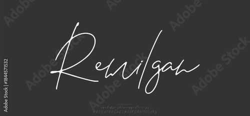 Elegant Font. Luxurious Glamour Exclusive Regular Font. Uppercase Lowercase and Number. Minimal Fashion Design