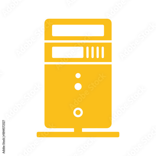 Computer tower icon representing desktop computer system