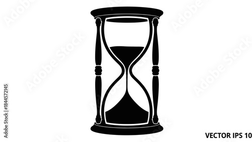 Classic hourglass silhouette representing the passage of time and the urgency of deadlines