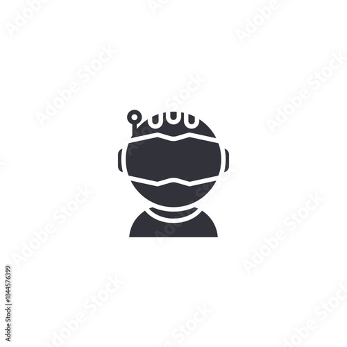 Astronaut helmet portrait icon representing human spaceflight, astronaut identity, exploration missions, and space adventure themes.