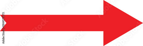 Red arrow isolated on white background