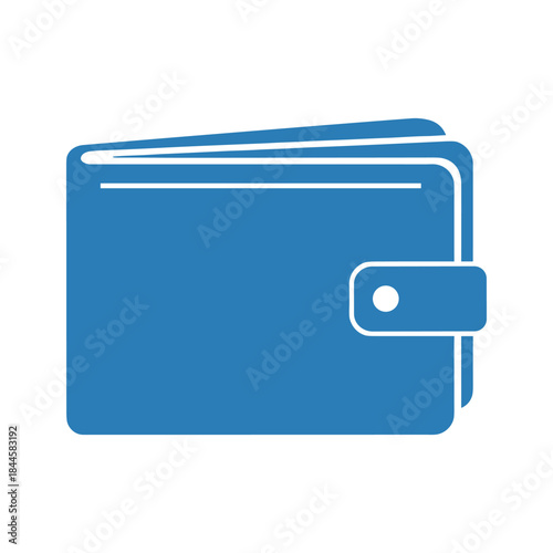 Blue wallet icon representing finance and payment