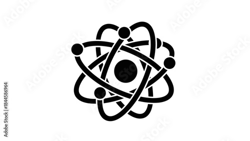 Iconic representation of an atom symbolizing science technology and research advancements
