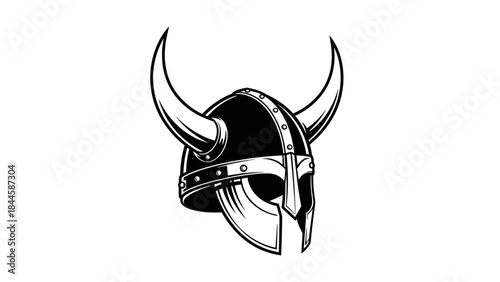 Iconic Viking Helmet with Horns Symbolizing Strength and Norse Heritage