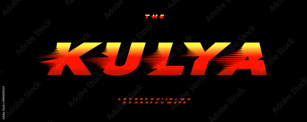 © artyway - Speed Race Font Logo Alphabet Vector Fast Dynamic Letters Set Typography, Sport Typographic Design for Italic Title Text, Typo Poster Headline, Type Symbol Logotype, Sans Serif Fonts. Vector Typeface