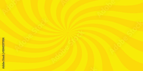 Bright orange sun rays burst from a central star illustration against an abstract background