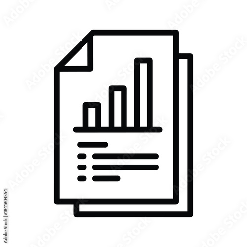 Document with bar graph and text
