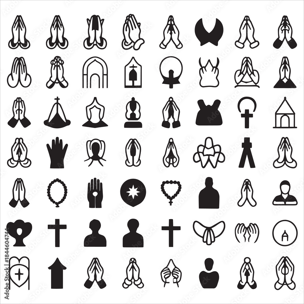 Obraz premium Praying Hands SVG Clip Art