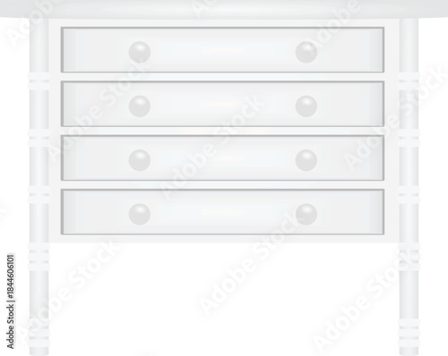 Home chest of drawers. vector