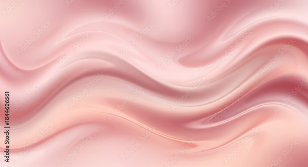 Fototapeta premium Abstract pink and white gradient background with wavy lines.