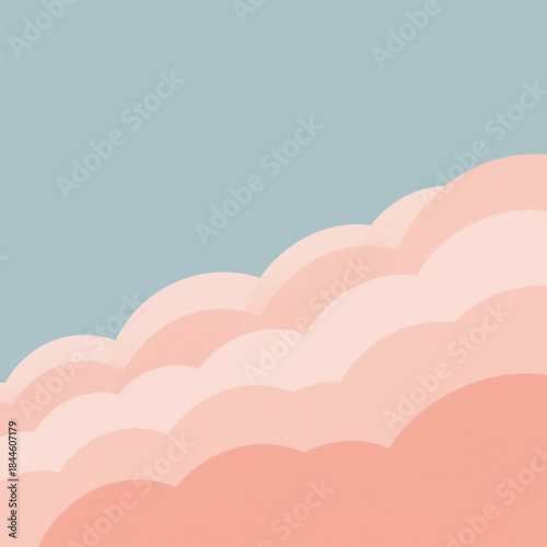 Cloudscape Dreamscape: Gentle pastel-colored clouds drift against a soft blue sky, creating a sense of serenity and tranquility.
