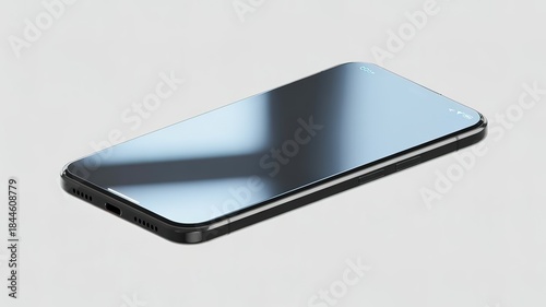 Modern Smartphone Mockup with Blank Screen Isolated on White Background. made with generative Ai